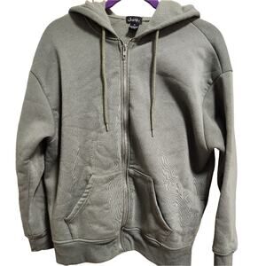 Gray Hoodie by Justify medium size with pockets